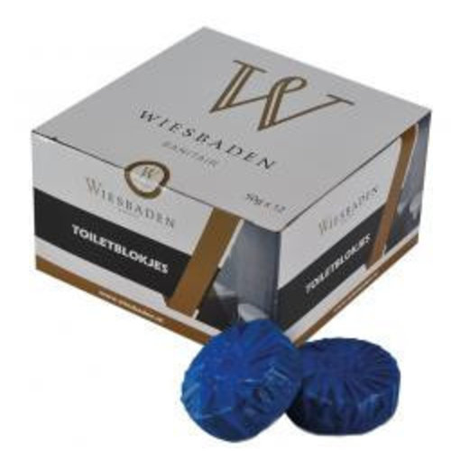 Wiesbaden set � 12 stuks toiletblokjes blauw tbv Geberit 