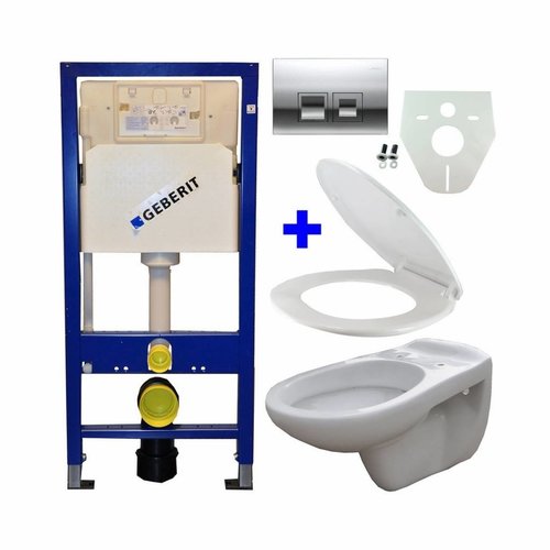 Geberit UP 100 + Neptunus WC +Nept.zitt + Delta 50 gl. chr 