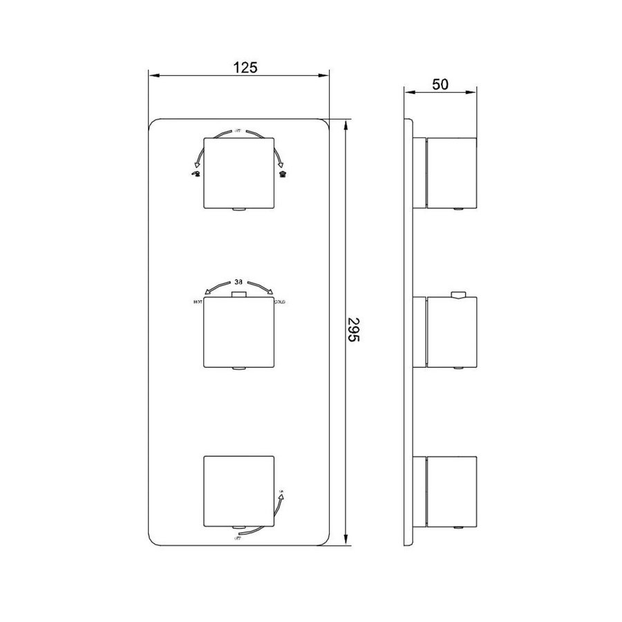 Wiesbaden one-pack inbouwthermostaatset type 116 (24x55)