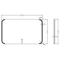 Wiesbaden Bracket dimbare LED condensvrije spiegel 1000x600