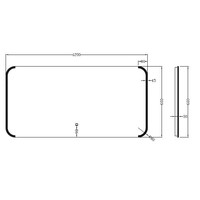 Wiesbaden Bracket dimbare LED condensvrije spiegel 1200x600