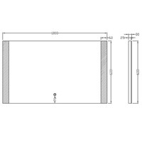 Wiesbaden Sunny dimbare LED condensvrije spiegel 1000x600