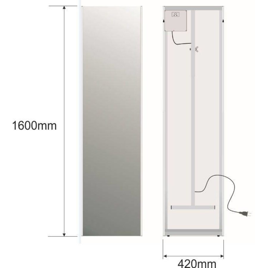 Wiesbaden passpiegel 1600x420 met led verlichting