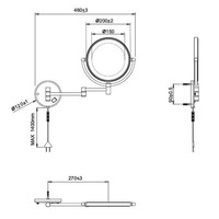 Wand scheerspiegel met led verlichting