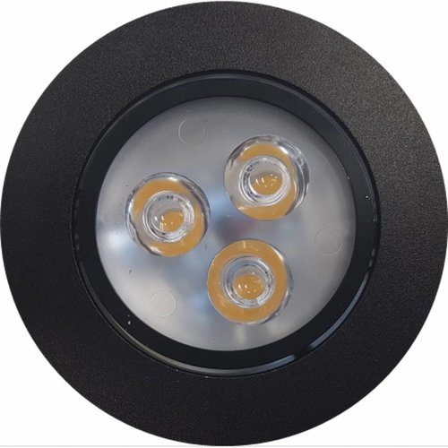 Inbouw Spotlamp Sanimex 85x45 mm Inclusief Armatuur en Gu10 3 Watt Zwart 