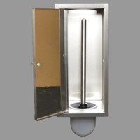 Inbouw Toiletborstel Etsero Brush-Up RVS MAT ZWART