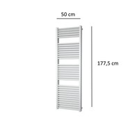 Designradiator Plieger Imola 1155 Watt Met Zijaansluiting 177x50 cm Wit