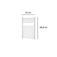 Designradiator Plieger Palermo 348 Watt Zijaansluiting 68,8x55 cm Wit