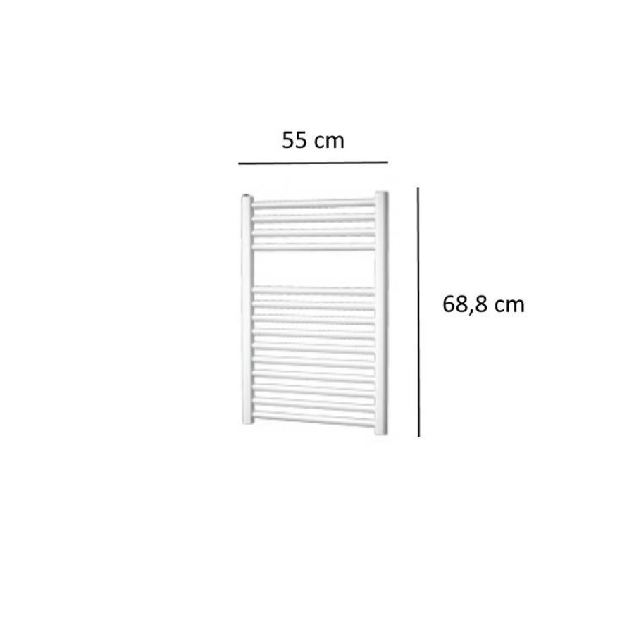 Designradiator Plieger Palermo 348 Watt Zijaansluiting 68,8x55 cm Wit