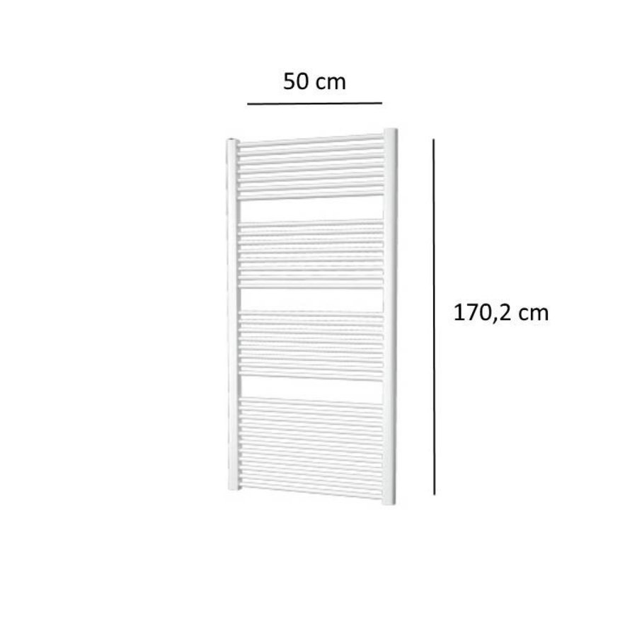 Designradiator Plieger Palermo 799 Watt Zijaansluiting 170,2x50 cm Wit