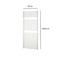 Designradiator Plieger Florian Enkel 881 Watt Middenaansluiting 140,6x60 cm Wit