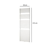 Designradiator Plieger Florian Enkel 901 Watt Middenaansluiting 171x50 cm Wit