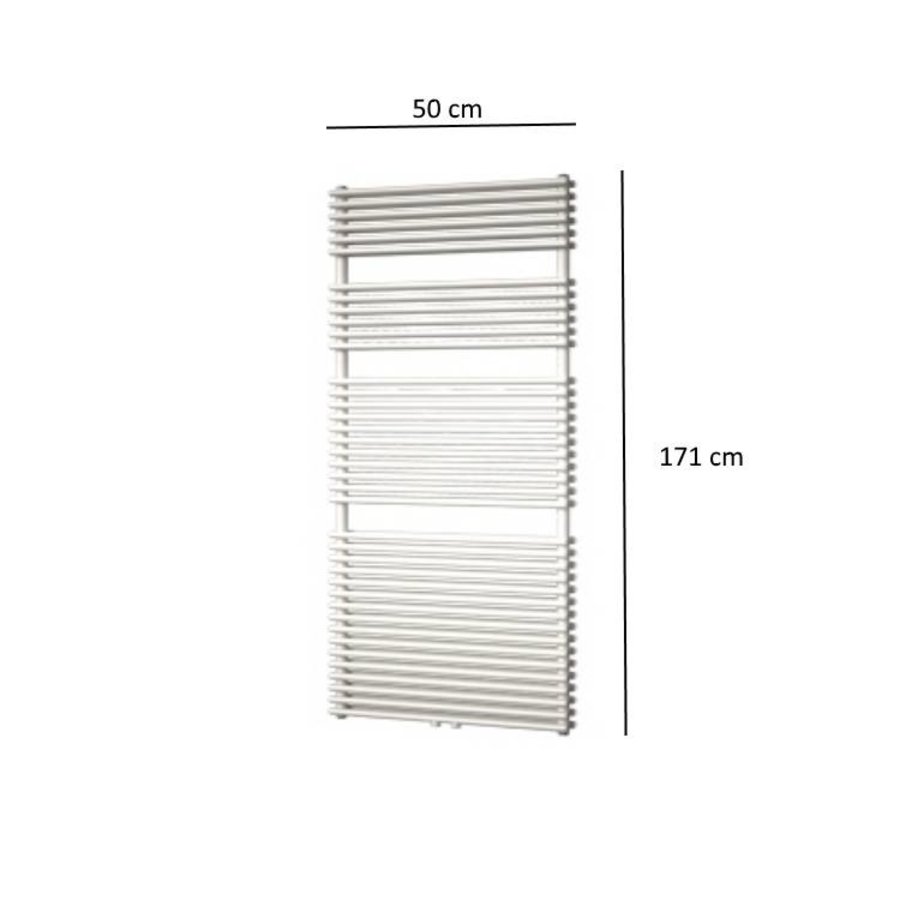 Designradiator Plieger Florian Dubbel 1161 Watt Middenaansluiting 171x50 cm Wit