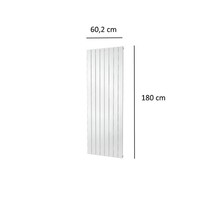 Designradiator Plieger Cavallino Retto Enkel 1205 Watt Middenaansluiting 180x60,2 cm Wit