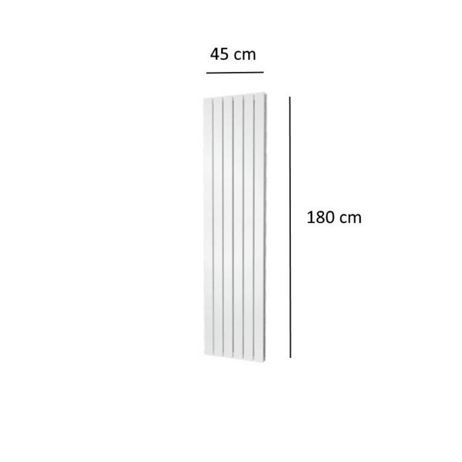 Designradiator Plieger Cavallino Retto Dubbel 1162 Watt Middenaansluiting 180x45 cm Wit