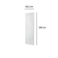 Designradiator Plieger Cavallino Retto Dubbel 1549 Watt Middenaansluiting 180x60,2 cm Wit