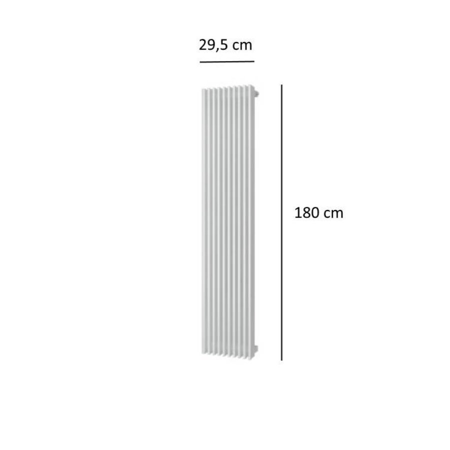 Designradiator Plieger Antika Retto 1111 Watt Middenaansluiting 180x29,5 cm Wit