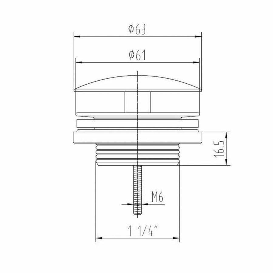 Fontein Afvoerplug Best Design Nero LOW 5/4 Zwart