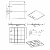 Douchebak Best Design Decent 100x100x3.5 cm Solid Surface Mat Wit