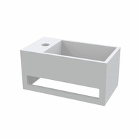 Fontein met Handdoekhouder Best Design Mona Solid Surface 33x18x16 cm (kraangat links)