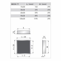 Inbouwnis LoooX boX 30x30x7 cm RVS