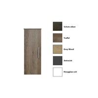 Kolomkast Sanicare Q15 1 Soft-Closing Deur 90x33,5x32 cm Grey-Wood