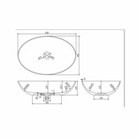 Opbouwwastafel Ideavit Solidthin 60x40x14.5 cm Solid Surface Mat Wit