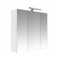 Spiegelkast Allibert Juno LED Verlichting 80x75.2x16cm Softclose Deuren Glans Wit