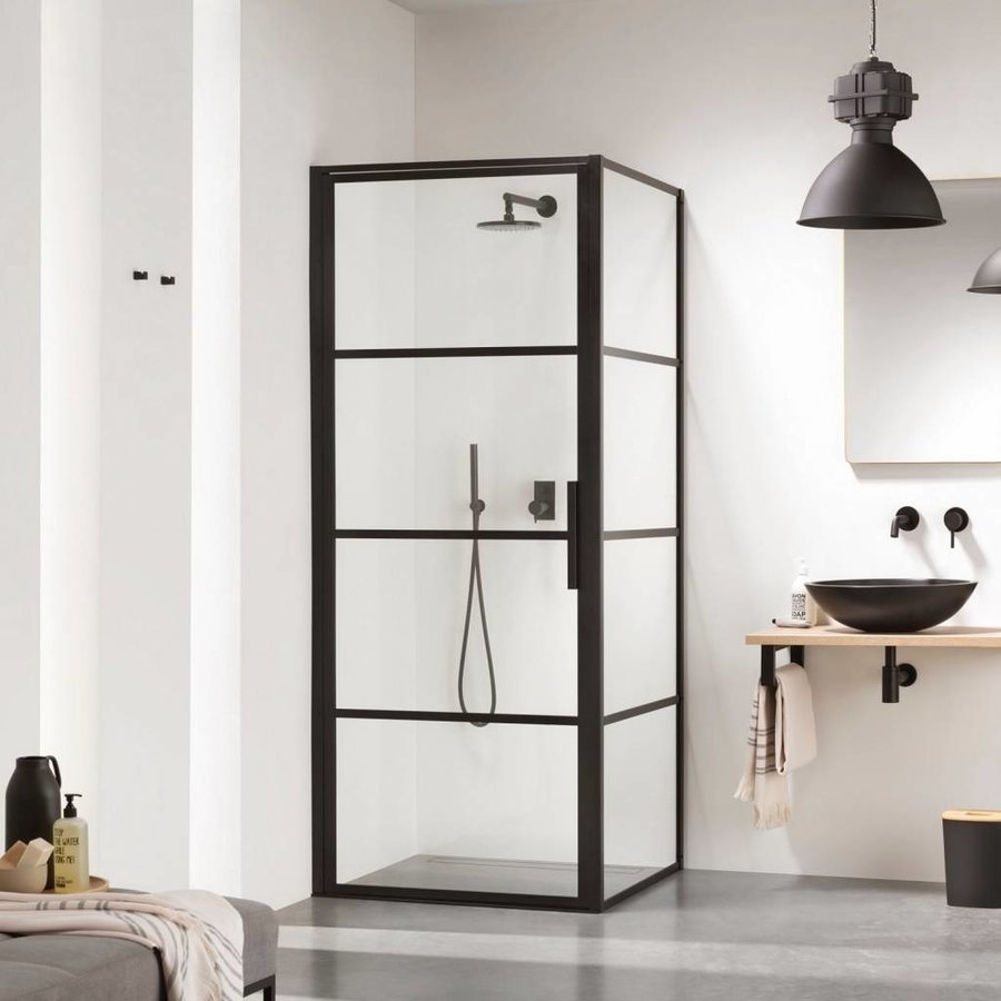 Nisdeur Sealskin SOHO Deur met Vaste wand 8mm Helderglas (verschillende opties)