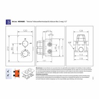 Douchekraan Best Design Verona Thermostatisch + Inbouwdeel 2-Weg 1/2"