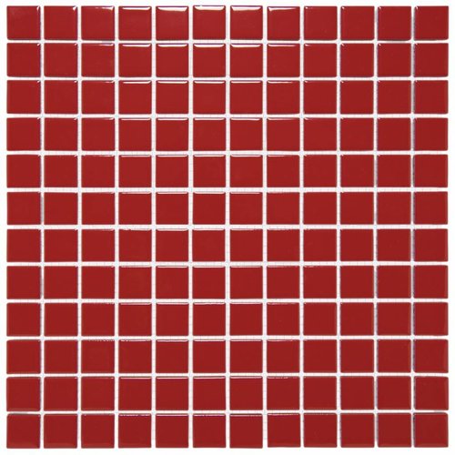 Mozaïek Barcelona 30x30cm Geglazuurd Porselein Glanzend Rood (Prijs Per m2) 