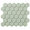 The Mosaic Factory Mozaïek Barcelona 28.1x32.5 cm Geglazuurd Porselein Hexagon Glanzend Licht Groen Met Rand (Prijs per m2)