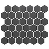 The Mosaic Factory Mozaïek Barcelona 28.1x32.5 cm Geglazuurd Porselein Hexagon Glanzend Donker Grijs (Prijs Per m2)