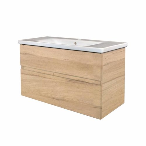 NIET MEER LEVERBAAR Badkamermeubel Best Design Quick-Greeploos 80x56x44cm Onderkast + Wastafel Grenen 