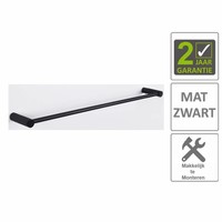 AQS Handdoekrek Mia Enkel 60cm Mat Zwart