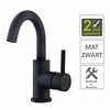 AQS Wastafelmengkraan Cemal Opbouw Draaibare Uitloop Mat Zwart