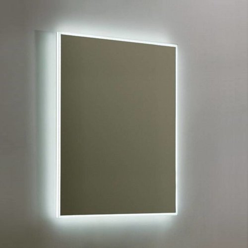 Spiegel Sanilux Mirror Infinity 58x80x4,5 cm Aluminium met LED Verlichting en Spiegelverwarming 