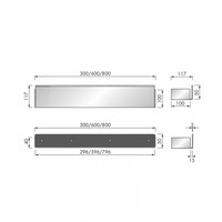 Planchet Inbouw LoooX CShelf 30x10cm Gecoat Staal Antraciet