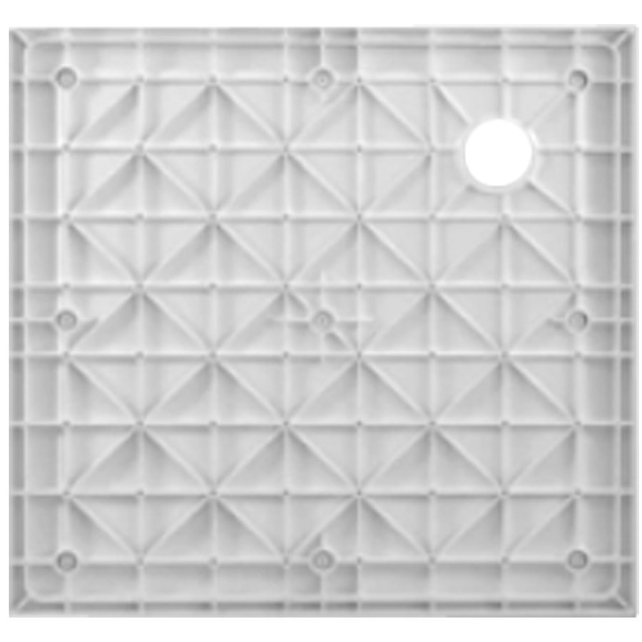 Douchebak VM Go Helion 100x90x3.5cm Composiet Rechthoek Wit Verstevigd