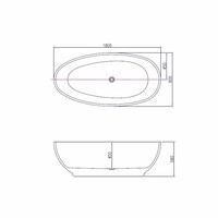 Vrijstaand Bad Best Design Bomber Acryl 180x90x58cm Mat Wit