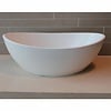 Luca Sanitair Waskom Luca Sanitair Ovaal 55x34x17cm Mineral Stone 12mm Dik Glans Wit