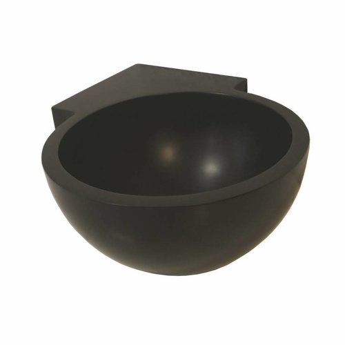 Hoekfontein Luca Sanitair Rond 28x28x12cm Solid Surface Antraciet 