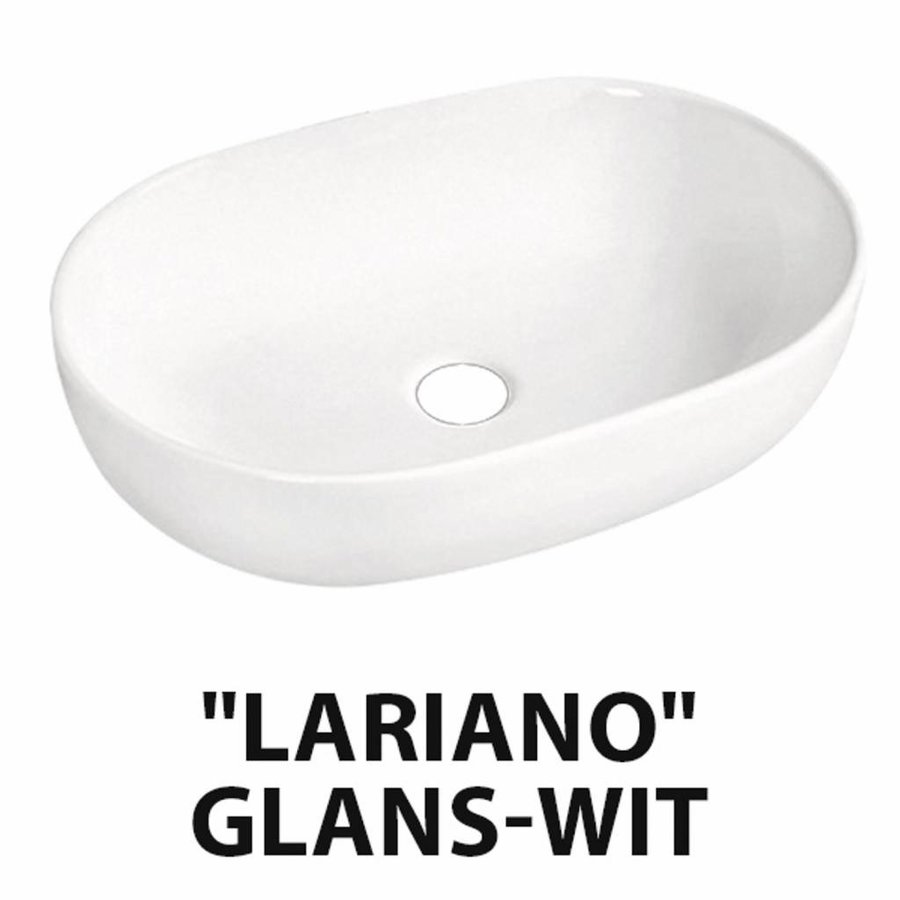 Wastafel Best Design Lariano Opbouw 60x42,5x14cm Keramiek Mat Wit