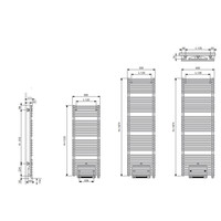 Elektrische Radiator met Blower Vasco Agave HR-EL-BL 60x187.4 cm 2000W Verkeerswit