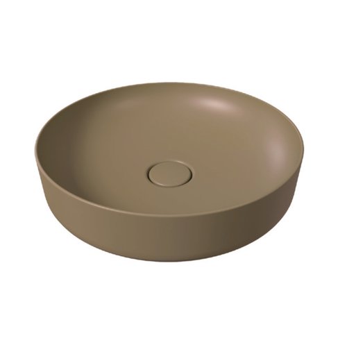 Opbouw Waskom Salenzi Form 45cm Mat Beige (inclusief bijpassende clickwaste) 