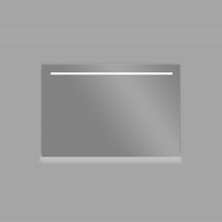 LED Spiegel Sanilux Aluminium met Onderverlichting 100x70 cm Inclusief Spiegelverwarming