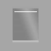 LED Spiegel Sanilux Aluminium met Onderverlichting 58x70 cm Inclusief Spiegelverwarming