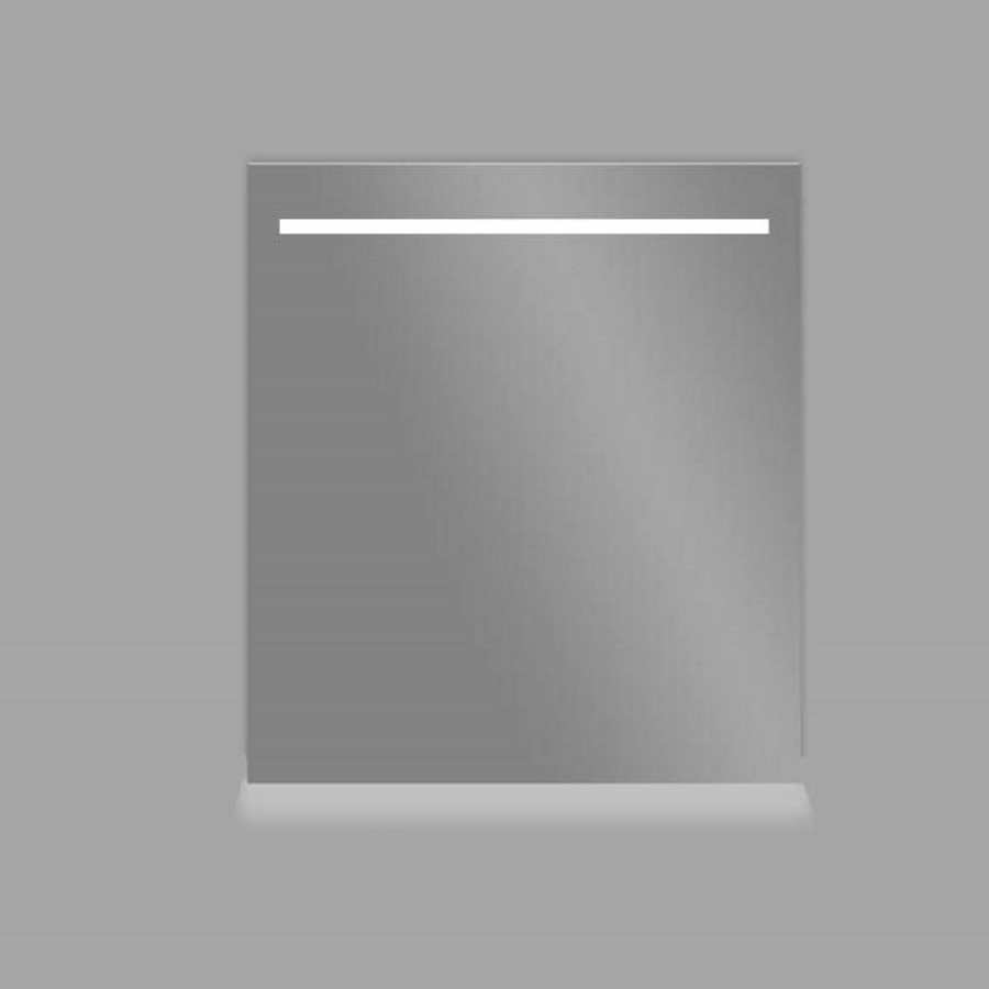 LED Spiegel Sanilux Aluminium met Onderverlichting 80x70 cm Inclusief Spiegelverwarming