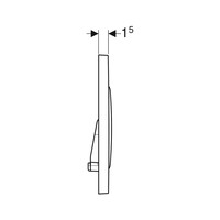 Bedieningsplaat Geberit Sigma 20 DF Mat Zwart