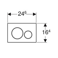 Bedieningsplaat Geberit Sigma 20 DF Mat Zwart